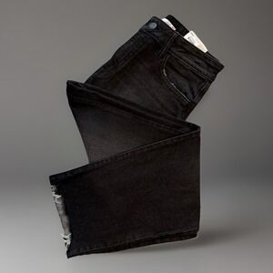 NWT High Rise‎ Straight Black Wash Denim Jeans Womens Size 7
